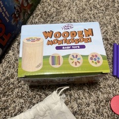 Wooden Montessori Baby Toddler Toys: 3 in 1Learning Fine Motor Skills Juguetes,