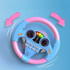 Kids Steering Wheel Toy with Lights & Sounds Educational Car Driving Toy
