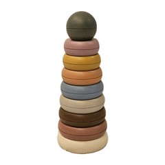 Mushie Stacking Rings Toy 100% Non-Toxic BPA & Phthalates Free Plastic Denmark