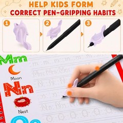 8pc Magic Grooved Handwriting Practice Books Reusable Kids Tracing Workbook Set