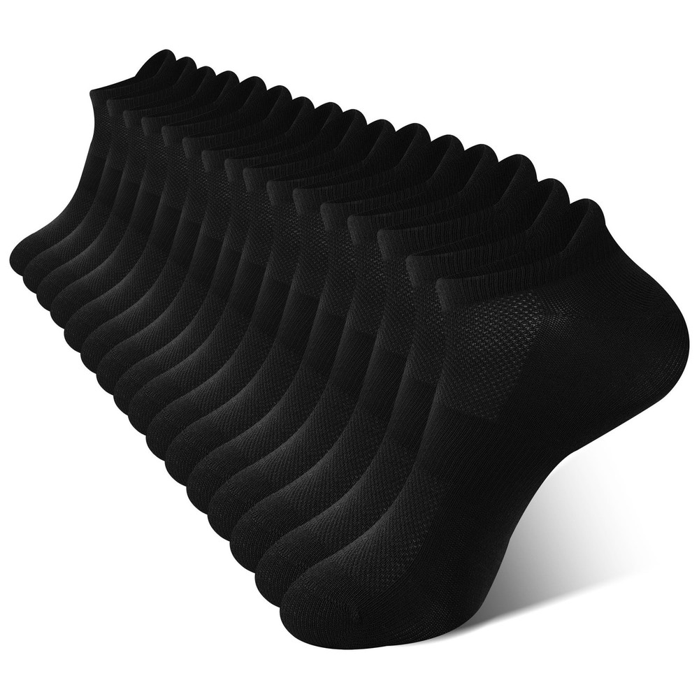 BAMBOO COOL Men’s Ankle Socks, 8 Pack Low Cut Bamboo Casual Short Socks, Heel…