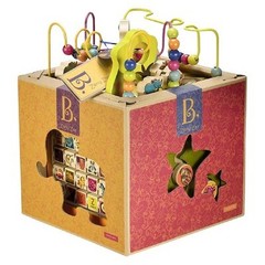 B. toys Wooden Zany Zoo Activity Cube for Toddlers