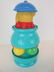 Vintage Mattel 90s Y2K Disney Winnie The Pooh Spinning Honey Pot Pop Up Baby Toy