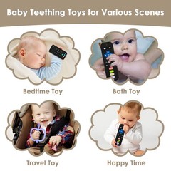 ZOEDO Baby Teething Toys, Remote Control Shape Cell Black