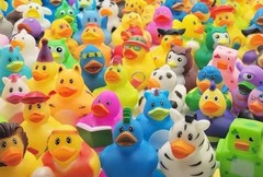 Assorted Vinyl Rubber Duckies – Perfect Party Favors and Bath Toys, 10-Pack