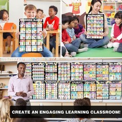 YIYDONG 16 Phonics Posters for Classroom – Learning Posters for Sound Wall Ph…