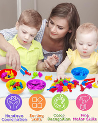 48 Pcs Counting Dinosaurs Montessori Toys for 3 4 5 Years Old Boys Girls, Toddle