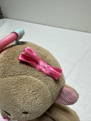 Child Of Mine Carters Brown Monkey Plush Pink Baby Girl Rattle Crinkle Teether