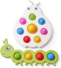 Popper Sensory Baby for 10+ Months, Montessori Busy Toy for 1 2 3 (2 Pieces)