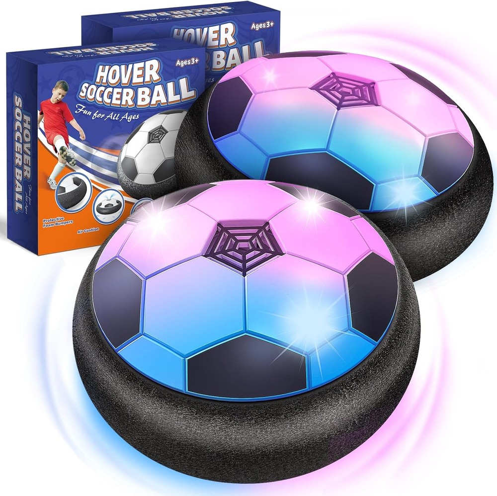 2 Pack Hover Soccer Ball Toys Gifts for 5, 6,7, 8-12 Year Old Boys, 2 Packs
