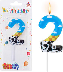 Toy Inspire Game Birthday Number Candle for Kids Toy Cartoon Cake Topper Decorat