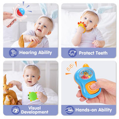 20PCS Baby Rattles Set for 0-12 Months, Infant Grab and Shake Toy