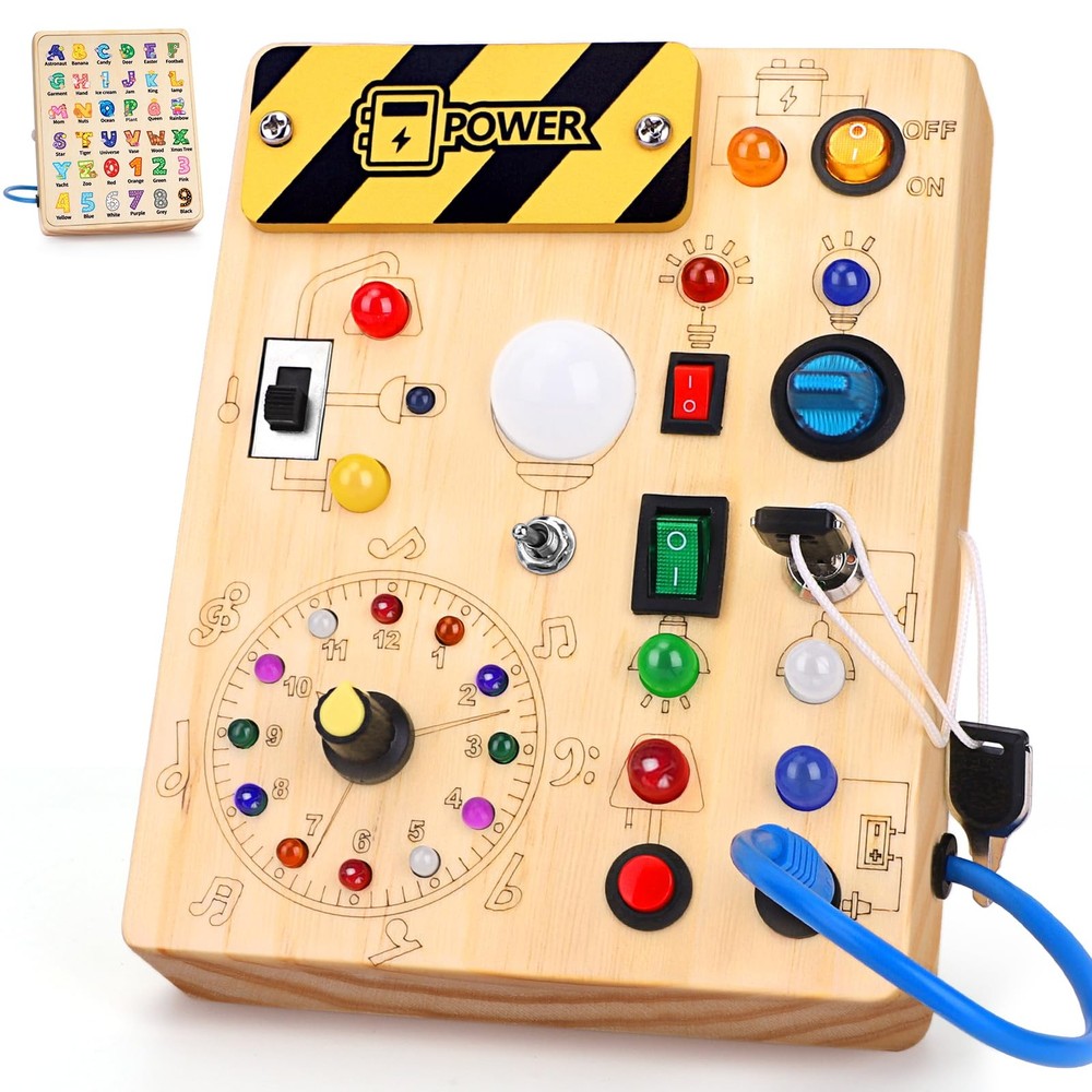 Busy Board – Montessori Toys for 1-3 Years Old Boys & Girls | Sensory Toys fo…