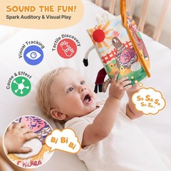 Montessori Sensory Baby Toy Set for 6-12 Months – Stacking Cups, Soft Blocks, Sp