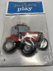 Lowe’s Tractor Ornaments Hanging Holiday living play model # W0302 Red