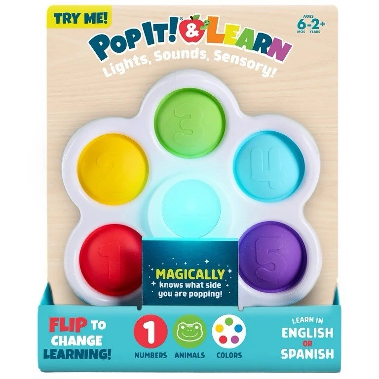 Chuckle & Roar Pop It & Learn – Lights, Sounds, Sensory Toy