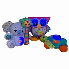 Fisher Price Linkimals Toy Lot Counting Koala Owl Turtle Crawling ABCs Working