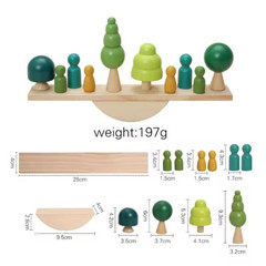 Wooden Forest Stacking Blocks Sensory Baby Toy Gift