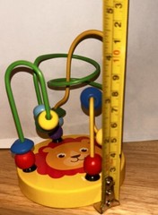 Montessori Educational Toddler Math Toy Wooden mini Beads Wire Puzzle 4.5”H