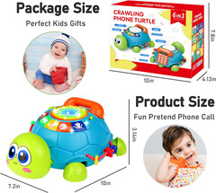 Baby Toys 6-12 Months, Musical Turtle Crawling Baby Toys 12-18 Months, Tummy Tim