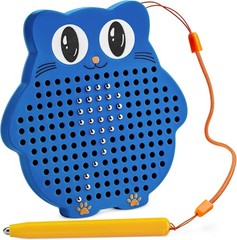 Magnetic Drawing Board for Kids & Toddlers with Beads and Magnet Stylus Pen -…