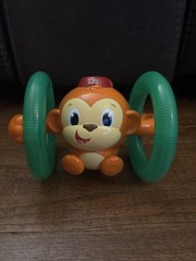 Bright Starts Roll and Glow Monkey Baby Toy Play To Learn Works Orange/Green. B8