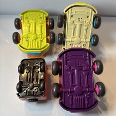 Lot 4 B. Toys Wheeee-ls! PULL BACK CARS TRUCK VAN Soft Plastic Chunky Vehicles
