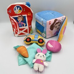 2 Ms Rachel Toy Bundle Lot Sensory Learning Farm & Surprise Plush Learning Box