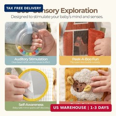 let’s make Farm Baby Sensory Cube for Infants 0-12 Months – Soft Activity Block