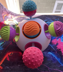 Fat Brain Toys KLICKITY Multicolor Sensory Developmental Baby Toy 12-24 Months