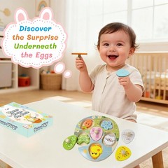 Easter Wooden Peg Puzzles Montessori Educational Toys for Toddlers 1-3 Years,…