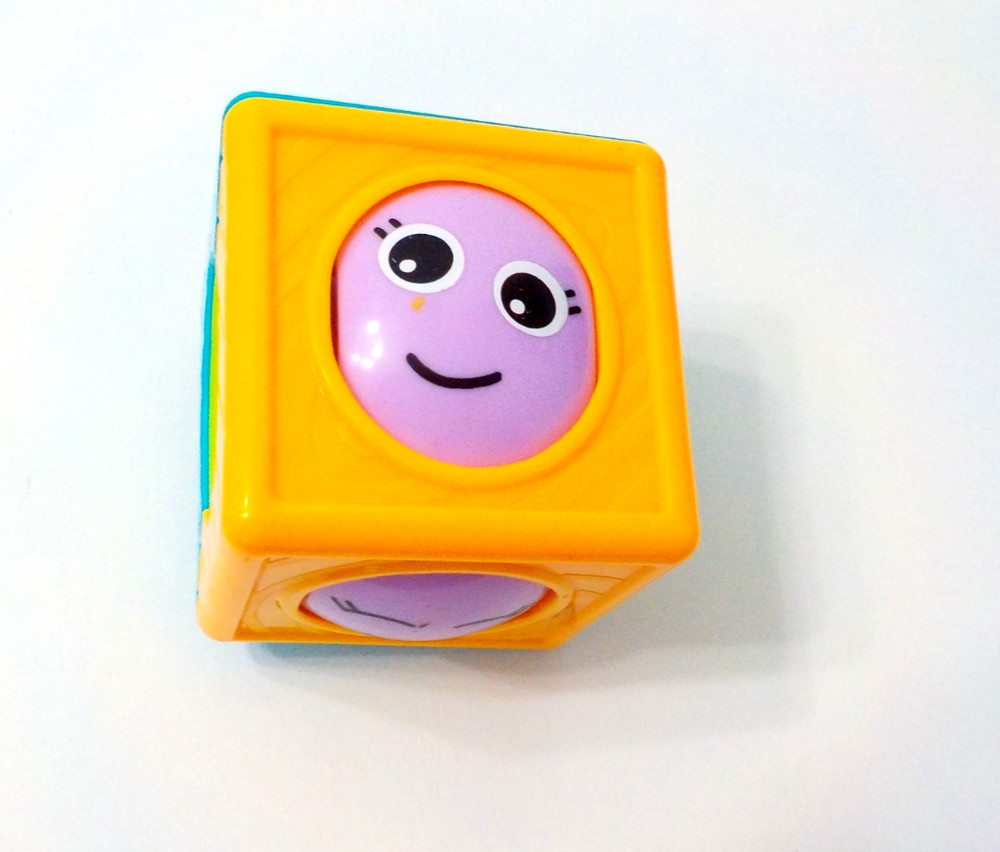 Fisher Price Roller Blocks Mattel Pink Purple Faces Motor Skills