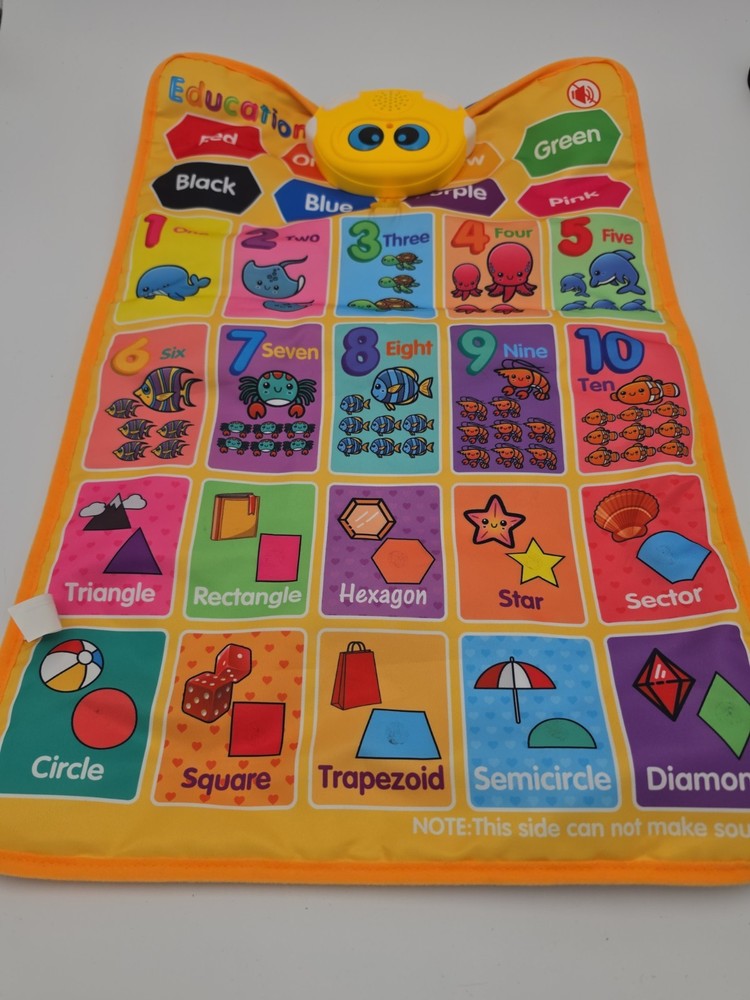 Interactive ABC & 123 Talking Poster & Musical Wall Chart, Learning Toy 15×23”