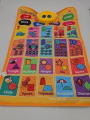 Interactive ABC & 123 Talking Poster & Musical Wall Chart, Learning Toy 15×23”