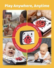 Black and White Baby Books for Newborn – Tummy Time Mirror Small, Monochrome