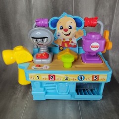 Fisher Price Bundle Smart Puppy -Phone -dumbbell -Story Book Rhymes-Tool Station