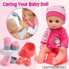 Baby Doll Accessories Playset, Baby Doll Care Toys with Changing Bag Backpack…