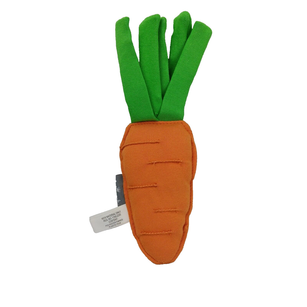 Hallmark Carrot Plush Rattle Crinkle Harvest Plush Soft Toddler Toy Orange Green