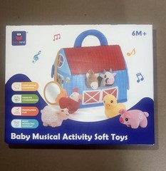 hahaland Baby Musical Sensory Plush Toy 6-12M Farm Infant Toy