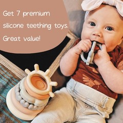 Moonkie Stacks of Circles Soft Teething Toy | Educational Learning Nature