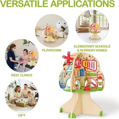 Monläurd Wooden Tree Activity Center Montessori Sensory