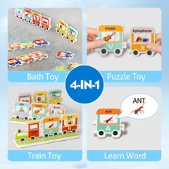 iPlay, iLearn Bath Toy Organizer W/Foam Letters, Toddler Medium, Multicolored