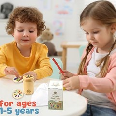 Montessori Color Sorting Toy for Toddlers 1-5 – Wooden Fine Motor Skills Activit