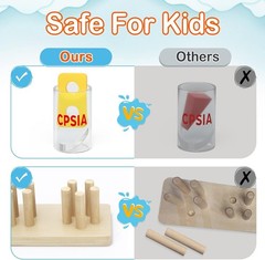 Non-Toxic Wooden Sorting & Stacking Puzzle – Ideal Gift for Toddlers 2-3