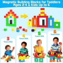 48PCS Magnetic Blocks for Toddlers Outdoor Toys Easter Gifts, Large Magnetic …