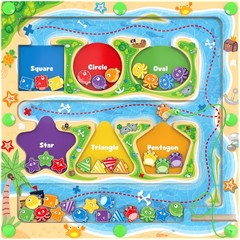 Magnetic Color & Shape Maze – Montessori Toys for 3 4 5 Year Old, Color and S…
