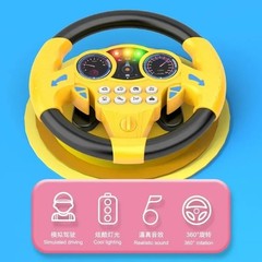 Kids Steering Wheel Toy with Lights & Sounds Educational Car Driving Toy