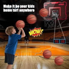 Indoor Basketball Hoop for Kids with Red Led Lights Mini Basketball Hoop with
