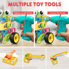 195 PCS Construction Building Blocks Building Sets Kids Toys with Storage Box