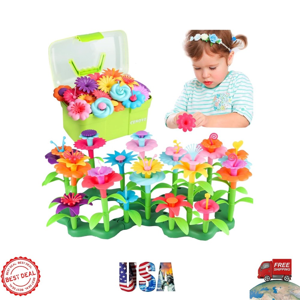 Eco-Friendly Flower Garden Building Toy – STEM Educational Fun for Toddlers 3-6